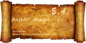 Bajkó Aranka névjegykártya